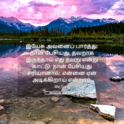 Picture 05 - யோவான் 18:23 TAMIRV - இயேசு அவனைப் - Bible Verse Picture