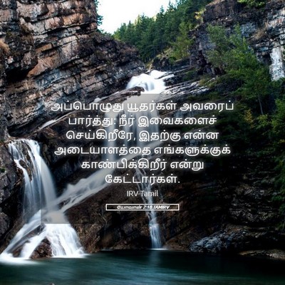 Picture 05 - யோவான் 2:18 TAMIRV - அப்பொழுது - Bible Verse Picture