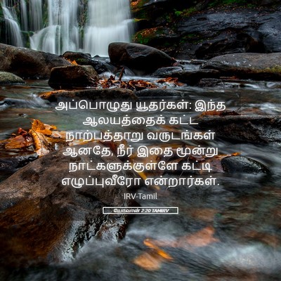 Picture 05 - யோவான் 2:20 TAMIRV - அப்பொழுது - Bible Verse Picture