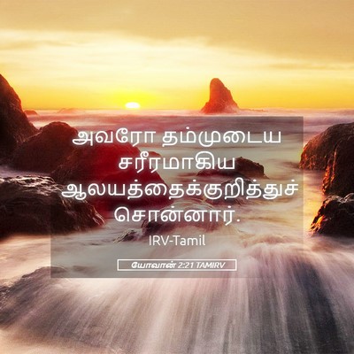 Picture 05 - யோவான் 2:21 TAMIRV - அவரோ தம்முடைய - Bible Verse Picture