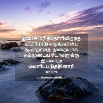 Picture 05 - யோவான் 21:14 TAMIRV - இயேசு - Bible Verse Picture