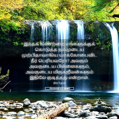 Picture 05 - யோவான் 4:12 TAMIRV - இந்தக் கிணற்றை - Bible Verse Picture