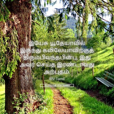 Picture 05 - யோவான் 4:54 TAMIRV - இயேசு யூதேயாவில் - Bible Verse Picture