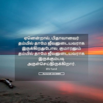 Picture 05 - யோவான் 5:26 TAMIRV - ஏனென்றால், - Bible Verse Picture