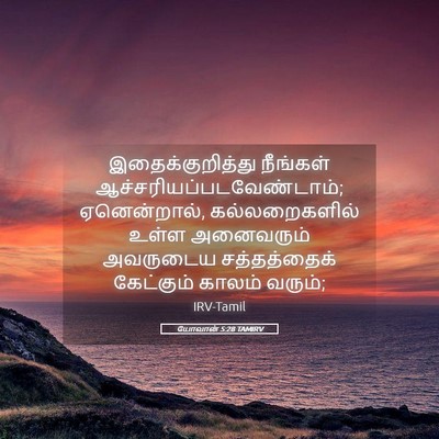 Picture 05 - யோவான் 5:28 TAMIRV - இதைக்குறித்து - Bible Verse Picture