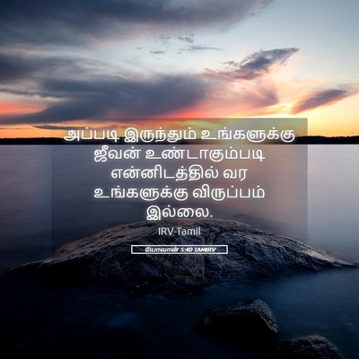 Picture 05 - யோவான் 5:40 TAMIRV - அப்படி இருந்தும் - Bible Verse Picture