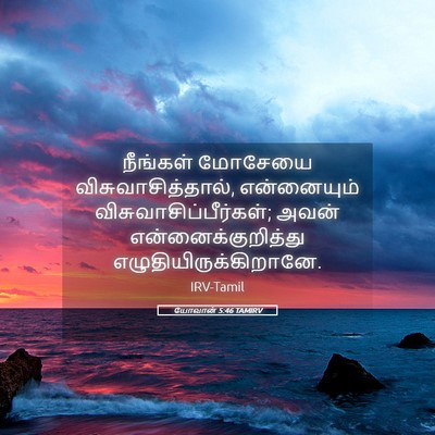 Picture 05 - யோவான் 5:46 TAMIRV - நீங்கள் மோசேயை - Bible Verse Picture