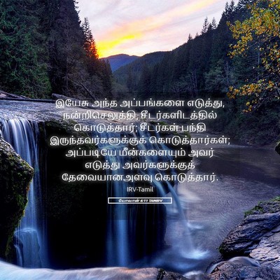Picture 05 - யோவான் 6:11 TAMIRV - இயேசு அந்த - Bible Verse Picture
