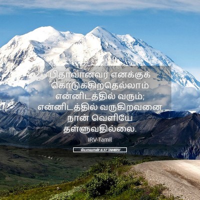 Picture 05 - யோவான் 6:37 TAMIRV - பிதாவானவர் - Bible Verse Picture