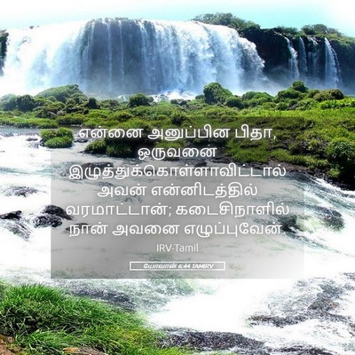 Picture 05 - யோவான் 6:44 TAMIRV - என்னை அனுப்பின - Bible Verse Picture