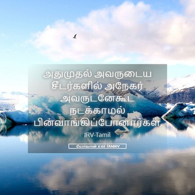 Picture 05 - யோவான் 6:66 TAMIRV - அதுமுதல் அவருடைய - Bible Verse Picture