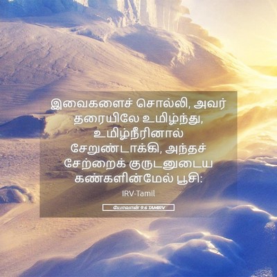 Picture 05 - யோவான் 9:6 TAMIRV - இவைகளைச் சொல்லி, - Bible Verse Picture
