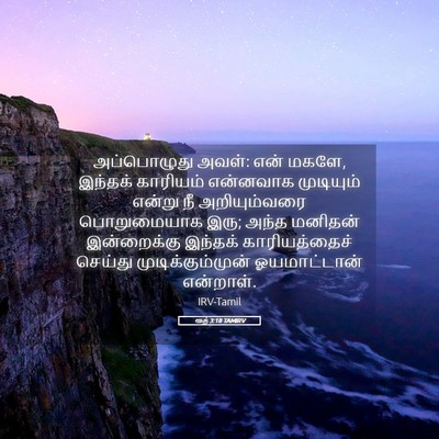 Picture 05 - ரூத் 3:18 TAMIRV - அப்பொழுது அவள்: - Bible Verse Picture