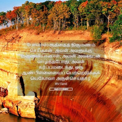Picture 05 - ரூத் 4:13 TAMIRV - போவாஸ் ரூத்தைத் - Bible Verse Picture