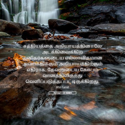 Picture 05 - ரோமர் 1:18 TAMIRV - சத்தியத்தை - Bible Verse Picture