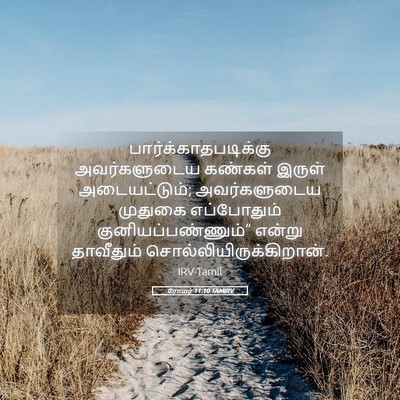 Picture 05 - ரோமர் 11:10 TAMIRV - பார்க்காதபடிக்கு - Bible Verse Picture