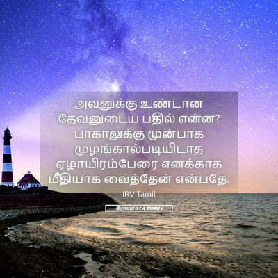 Picture 05 - ரோமர் 11:4 TAMIRV - அவனுக்கு உண்டான - Bible Verse Picture