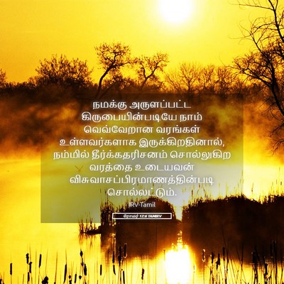 Picture 05 - ரோமர் 12:6 TAMIRV - நமக்கு அருளப்பட்ட - Bible Verse Picture