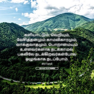 Picture 05 - ரோமர் 13:13 TAMIRV - களியாட்டும், - Bible Verse Picture