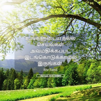 Picture 05 - ரோமர் 14:16 TAMIRV - உங்களுடைய நல்ல - Bible Verse Picture