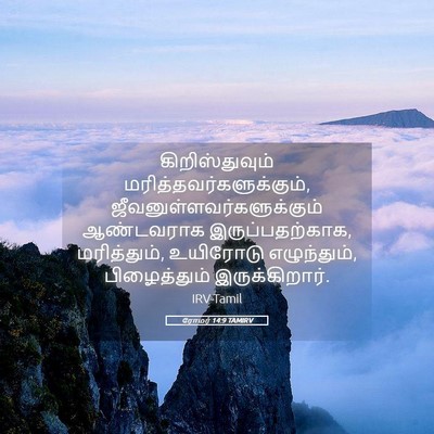 Picture 05 - ரோமர் 14:9 TAMIRV - கிறிஸ்துவும் - Bible Verse Picture