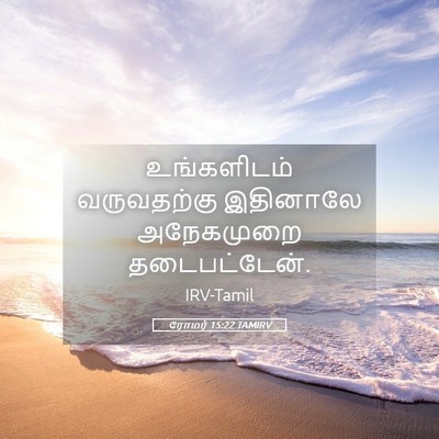 Picture 05 - ரோமர் 15:22 TAMIRV - உங்களிடம் - Bible Verse Picture