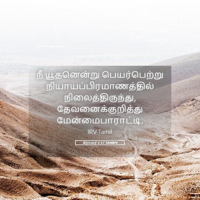 Picture 05 - ரோமர் 2:17 TAMIRV - நீ யூதனென்று - Bible Verse Picture