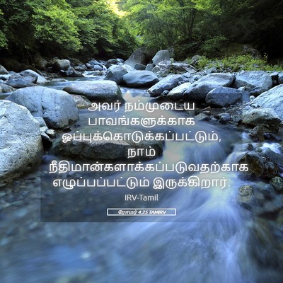 Picture 05 - ரோமர் 4:25 TAMIRV - அவர் நம்முடைய - Bible Verse Picture