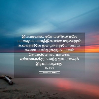 Picture 05 - ரோமர் 5:12 TAMIRV - இப்படியாக, ஒரே - Bible Verse Picture