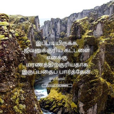 Picture 05 - ரோமர் 7:10 TAMIRV - இப்படியிருக்க, - Bible Verse Picture