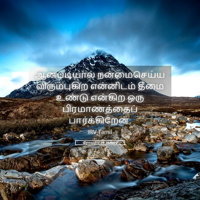 Picture 05 - ரோமர் 7:21 TAMIRV - ஆனபடியால் - Bible Verse Picture