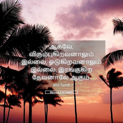 Picture 05 - ரோமர் 9:16 TAMIRV - ஆகவே, - Bible Verse Picture