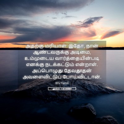 Picture 05 - லூக்கா 1:38 TAMIRV - அதற்கு மரியாள்: - Bible Verse Picture