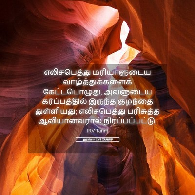Picture 05 - லூக்கா 1:41 TAMIRV - எலிசபெத்து - Bible Verse Picture