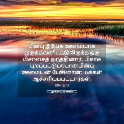 Picture 05 - லூக்கா 11:14 TAMIRV - பின்பு இயேசு - Bible Verse Picture