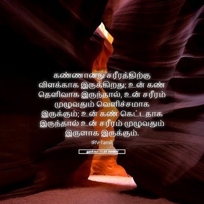 Picture 05 - லூக்கா 11:34 TAMIRV - கண்ணானது - Bible Verse Picture
