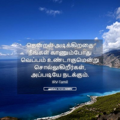 Picture 05 - லூக்கா 12:55 TAMIRV - தென்றல் - Bible Verse Picture