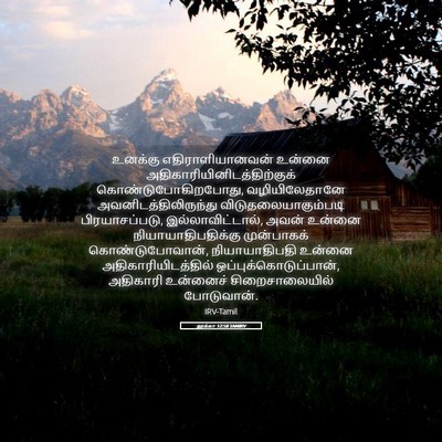 Picture 05 - லூக்கா 12:58 TAMIRV - உனக்கு - Bible Verse Picture