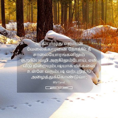 Picture 05 - லூக்கா 14:23 TAMIRV - அப்பொழுது எஜமான் - Bible Verse Picture
