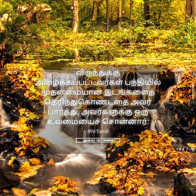 Picture 05 - லூக்கா 14:7 TAMIRV - விருந்துக்கு - Bible Verse Picture