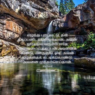 Picture 05 - லூக்கா 15:20 TAMIRV - எழுந்து - Bible Verse Picture