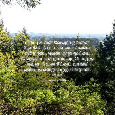 Picture 05 - லூக்கா 16:7 TAMIRV - பின்பு அவன் - Bible Verse Picture