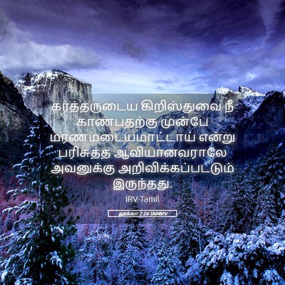 Picture 05 - லூக்கா 2:26 TAMIRV - கர்த்தருடைய - Bible Verse Picture
