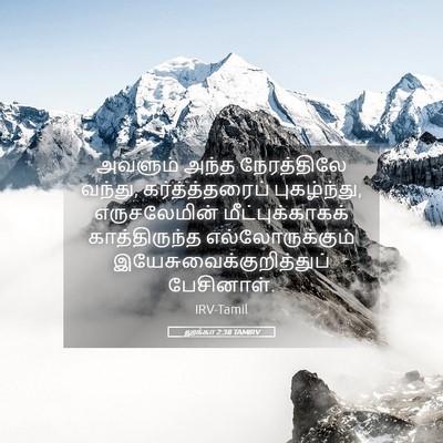 Picture 05 - லூக்கா 2:38 TAMIRV - அவளும் அந்த - Bible Verse Picture