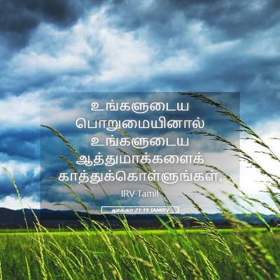 Picture 05 - லூக்கா 21:19 TAMIRV - உங்களுடைய - Bible Verse Picture