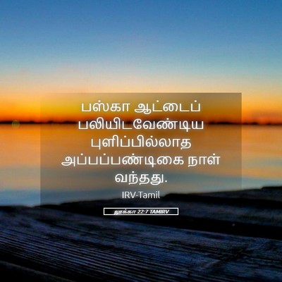 Picture 05 - லூக்கா 22:7 TAMIRV - பஸ்கா ஆட்டைப் - Bible Verse Picture