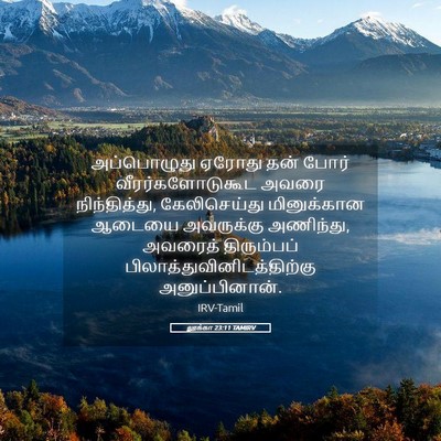 Picture 05 - லூக்கா 23:11 TAMIRV - அப்பொழுது ஏரோது - Bible Verse Picture