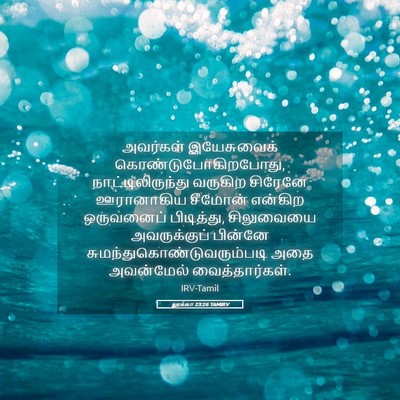 Picture 05 - லூக்கா 23:26 TAMIRV - அவர்கள் இயேசுவைக் - Bible Verse Picture