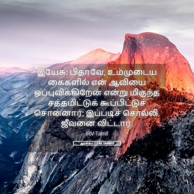 Picture 05 - லூக்கா 23:46 TAMIRV - இயேசு: பிதாவே, - Bible Verse Picture