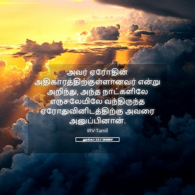 Picture 05 - லூக்கா 23:7 TAMIRV - அவர் ஏரோதின் - Bible Verse Picture